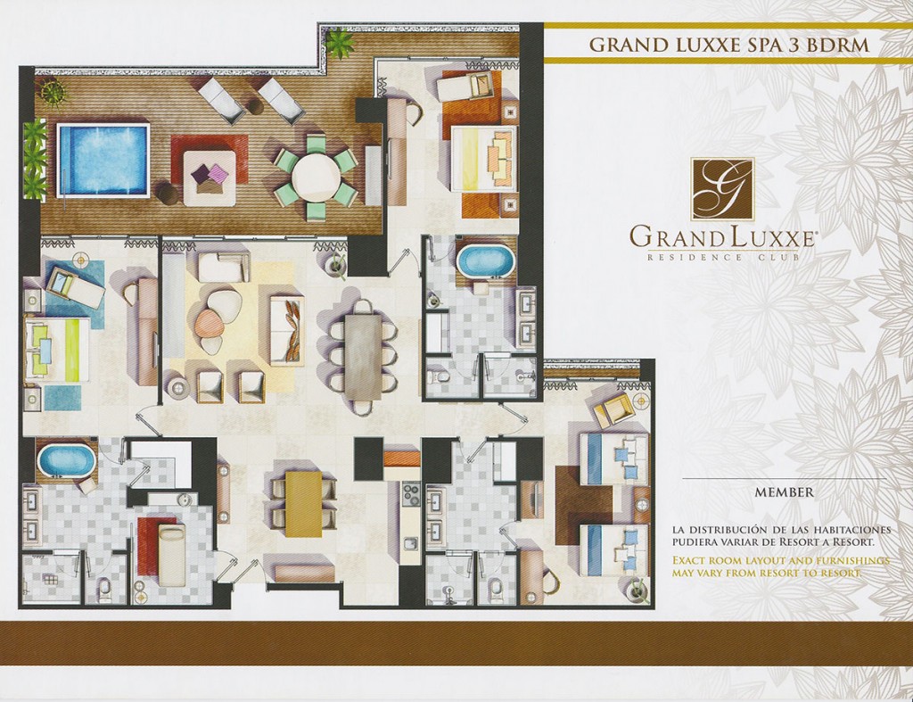 Grand Luxxe Spa Tower - 3 Bedroom Floor Plan
